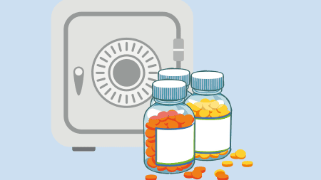 Ophalen van medicijnen uit een medicijnkluis